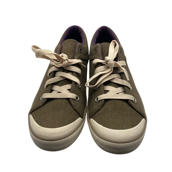 Teva Canvas Sneakers Women’s Size 8 Green/Purple Low Top Lace Up Casual Shoes - Picture 1 of 7